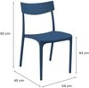 Dmora Gartenstuhl Lupia, Gartensitz, Outdoor-Stuhl, Outdoor-Sessel, Made in Italy, 54x46 h80 cm, Blau Bild 3