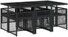 vidaXL 7-tlg. Garten-Essgruppe mit Kissen Schwarz Poly Rattan 3210727 Bild 5