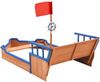 vidaXL Piratenschiff Sandkasten, Tannenholz natur, 94,5 x 190 x 101 cm Bild 5