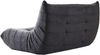 2-Sitzer Sitzsack-Sofa B 149 x T 114 x H 82 cm aus Teddyfleece in Grau Bild 5