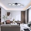 ZMH LED Deckenleuchte Wohnzimmer 55W Ring Rund Deckenlampe Dimmbar Designlampe Büro, Augenschutz, Einfache Installtion, warmweiß-kaltweiß, Schwarz Bild 3