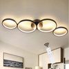 ZMH LED Deckenleuchte Wohnzimmer 55W Ring Rund Deckenlampe Dimmbar Designlampe Büro, Augenschutz, Einfache Installtion, warmweiß-kaltweiß, Schwarz Bild 5