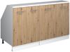 Dachschrägenschrank-Set Rion Artisan-Eiche 140 cm 2er Set Schrankkorpuss 60 cm Tiefe Vicco Bild 1