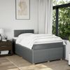 vidaXL Boxspringbett mit Matratze Dunkelgrau 120x200 cm Stoff 3289724 Bild 4