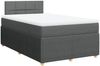 vidaXL Boxspringbett mit Matratze Dunkelgrau 120x200 cm Stoff 3289724 Bild 3