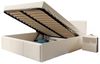 FDM Polsterbett mit Lattenrost Doppelbett 120x200, 140x200, 160x200, 180x200 (MADE IN EU - Bettrahmen mit Bettkasten für viel Stauraum, in Grau,Weiß oder Eiche Braun, ideal für Paare), Metallrahmen mit hydraulischer Klappfunktion Bild 4