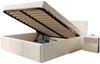 FDM Polsterbett mit Lattenrost Doppelbett 120x200, 140x200, 160x200, 180x200 (MADE IN EU - Bettrahmen mit Bettkasten für viel Stauraum, in Grau,Weiß oder Eiche Braun, ideal für Paare), Metallrahmen mit hydraulischer Klappfunktion Bild 3