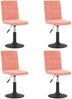 vidaXL Esszimmerstühle 4 Stk. Drehbar Rosa Samt [3089294] Bild 2