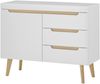INOSIGN Sideboard Torge, Anrichte, Kommode, Schubladenschrank (1 St), abgeschrägte Füße, drei Farben, Scandi Design, 107 cm breit Bild 3
