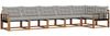vidaXL Outdoor-Sofagarnitur mit Kissen 6 pcs Natürlich und Hellgrau 3369510 Bild 2