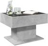 vidaXL LED-Couchtisch Betongrau 70x50x45 cm Holzwerkstoff 847535 Bild 5