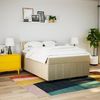 vidaXL Boxspringbett mit Matratze Creme 140x200 cm Stoff 3289403 Bild 5