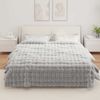 vidaXL Rutschfeste Decke aus Kunstkaninchenfell Olite Grau Polyester 42021811 Bild 4