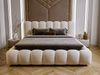 GRAINGOLD Averia Polsterbett 140x200, Doppelbett mit Kopfteil, Bettkasten, Velour-Stoff, Beige Bild 3