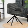 Bronx71 Esszimmerstuhl Leder Dex 180° drehbar Schwarz - 4er Set Bild 5
