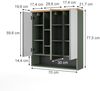 Badspiegelschrank Eden Grün/Artisan 70 x 77.5 cm mit 3 Spiegeltüren Vicco Bild 2