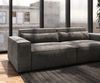 Big-Sofa Sirpio 230x95 cm Mikrofaser Khakibraun mit Hocker Bild 5