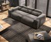 Big-Sofa Sirpio 230x95 cm Mikrofaser Khakibraun mit Hocker Bild 4
