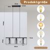 ZMH Pendelleuchte Esstisch Hängelampe Vintage - Rauchschwarz Glas Hängeleuchte 3 Flammig E27 Esstischlampe Hängend Metall Retro Esszimmerlampe Industrial für Esszimmer küche (ohne Leuchtmittel) Bild 2