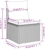 vidaXL Gartensessel ohne Armlehnen mit Kissen Braun Poly Rattan 366215 Bild 4