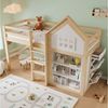 Odikalo Hochbett Kinderbett 90x200 mit Staufächern und Schubladen (Stabile Stufen, Sicherheitsgeländer, Kiefer + MDF + Sperrholz) Bild 2