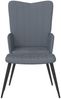vidaXL Relaxsessel mit Hocker Dunkelgrau Samt 327689 Bild 3