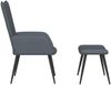 vidaXL Relaxsessel mit Hocker Dunkelgrau Samt 327689 Bild 4