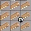 hofstein Pendelleuchte dimmbare Hängelampe aus Metall/Holz/Kunststoff in Schwarz/Naturfarben, LED wechselbar, 3000-6000 Kelvin, skandinavisches Design, Touchdimmer, LED 24 Watt, 2550 Lumen Bild 2