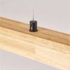hofstein Pendelleuchte dimmbare Hängelampe aus Metall/Holz/Kunststoff in Schwarz/Naturfarben, LED wechselbar, 3000-6000 Kelvin, skandinavisches Design, Touchdimmer, LED 24 Watt, 2550 Lumen Bild 3