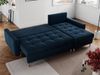 Ecksofa mit Schlaffunktion, Universal Schlafsofa - COLIN, Dunkelblau, Velours Bild 3
