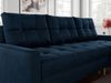 Ecksofa mit Schlaffunktion, Universal Schlafsofa - COLIN, Dunkelblau, Velours Bild 5