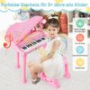 31 Tasten Kinder Keyboard mit Hocker Kinderklavier Spielzeugklavier 35 x 30 x 55 cm Rosa Bild 2