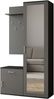 AX LIVING Garderobe mit Spiegel Magnola – 100 cm Breit, Schwarz & Grau Bild 2