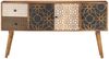vidaXL Sideboard mit Druckmustern 130x30x70 cm Massivholz Mango 247917 Bild 2