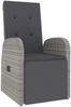 vidaXL 2-tlg. Garten-Lounge-Set Grau Poly Rattan & Massivholz Akazie 3157657 Bild 4
