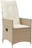 vidaXL Gartensessel mit Kissen Verstellbar Beige Poly Rattan 365641 Bild 2