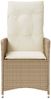 vidaXL Gartensessel mit Kissen Verstellbar Beige Poly Rattan 365641 Bild 4