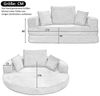 ANYSUN Schlafsofa modulares Sofa, Multifunktionales freistehendes Klappsofabett, Boneless Couch,Ovales Bett mit Kissen, Cordstoff-Bezug, 173x176 cm geeignet für Apartments, Wohnzimmer, Schlafzimmer Bild 4