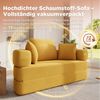 ANYSUN Schlafsofa modulares Sofa, Multifunktionales freistehendes Klappsofabett, Boneless Couch,Ovales Bett mit Kissen, Cordstoff-Bezug, 173x176 cm geeignet für Apartments, Wohnzimmer, Schlafzimmer Bild 3