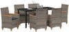 vidaXL Garten Essgruppe 7 pcs Grau Poly-Rattan 3381097 Bild 3