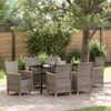 vidaXL Garten Essgruppe 7 pcs Grau Poly-Rattan 3381097 Bild 1