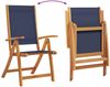 vidaXL Gartenstühle 4 Stk. Klappbar Massivholz Akazie und Textilene 3279241 Bild 4