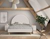 Polsterbett mit Hocker Karlotta 147x212x132 Holzwerkstoff Weiß Bild 2