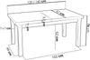 WFL GROUP Esstisch Molly (erhältlich in 3 Größen – 140/160/160 cm ausziehbar auf 180/200/240 cm), platzsparender Tisch in Holzoptik für Küche, Esszimmer oder Wohnzimmer Bild 2