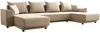 Vente-unique - NESSARO Sofa Stoff Beige - B 149 cm x H 80 cm x L 311 cm Bild 3