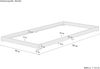 Weißes Niederflurbett Futon extra niedrig Bodenbett 100x200 Kiefer V-60.47W-10Rollrost inkl. Bild 3