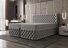 B&B Home 'Figo III' Boxspringbett mit Bettkasten, Samt, Grau, 180x200 cm Bild 2