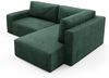 Ecksofa mit Schlaffunktion NATALIA XL in Stoff Tilia Grün Ottomane Rechts Bild 2