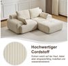Leawin Sofa 2-Sitzer Sofa ohne Montage, Cordstoff, ergonomisch & platzsparend, Modulares Sofa mit 32D Polsterung für Wohnzimmer & kleine Räume Bild 2