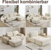 Leawin Sofa 2-Sitzer Sofa ohne Montage, Cordstoff, ergonomisch & platzsparend, Modulares Sofa mit 32D Polsterung für Wohnzimmer & kleine Räume Bild 3